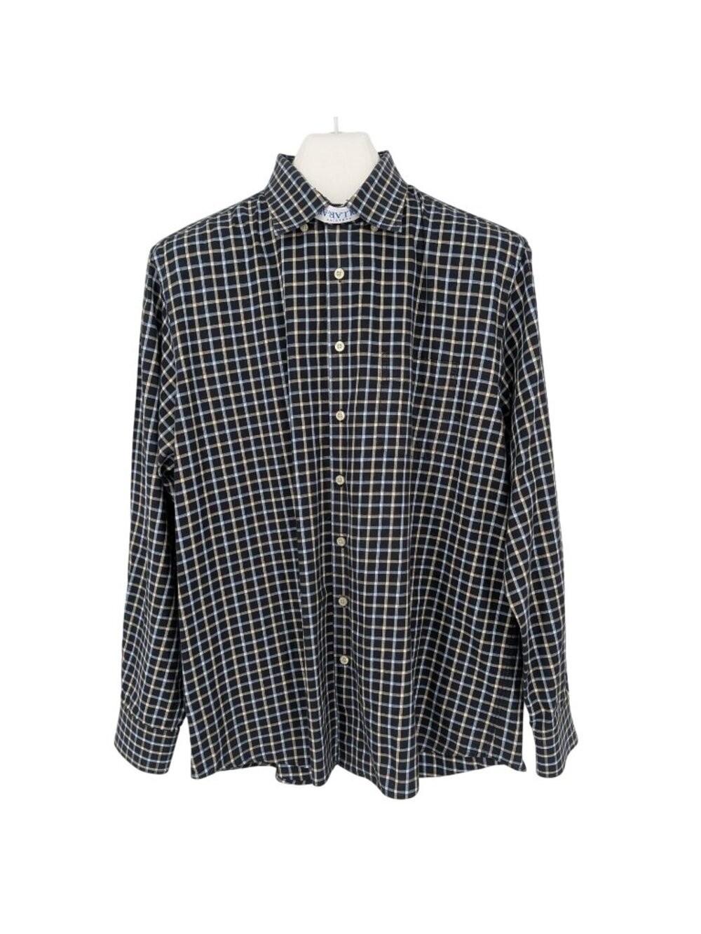 Scott Barber Button‎ Down Windowpane Check Plaid Preppy Business Casual XLarge